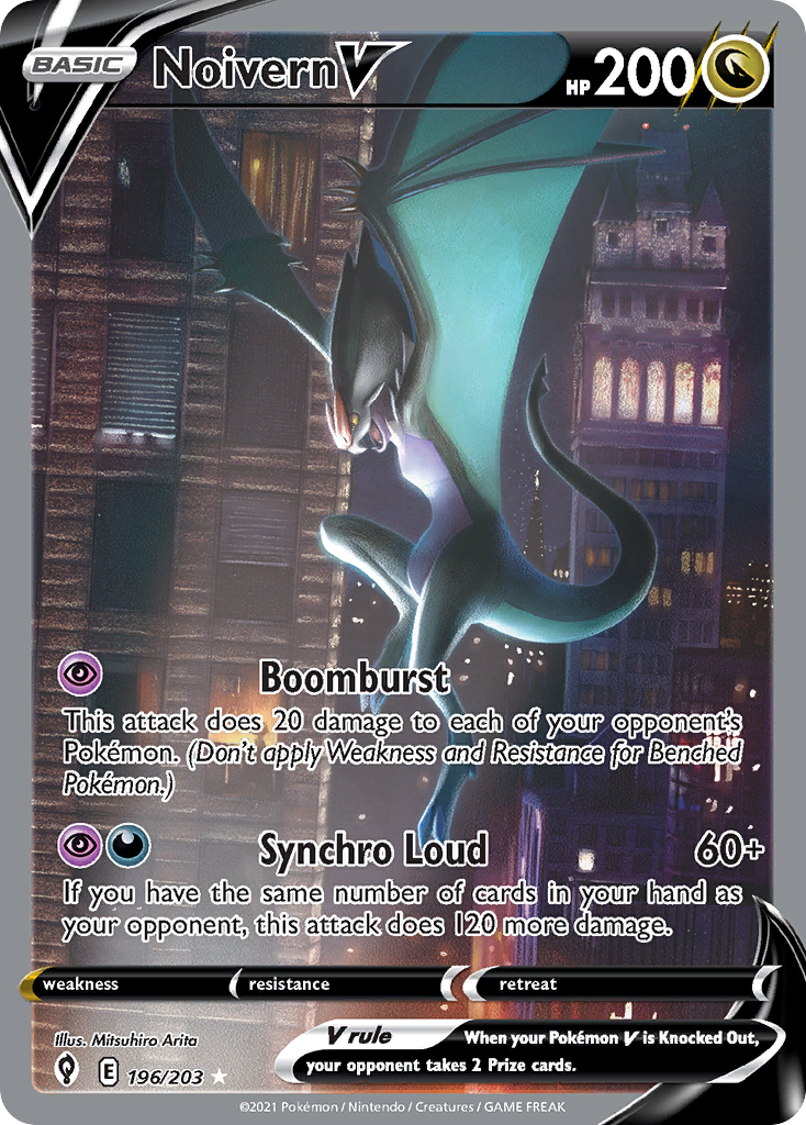 Noivern V 196/203 Ultra Rare Evolving Skies Pokemon Holo Near Mint