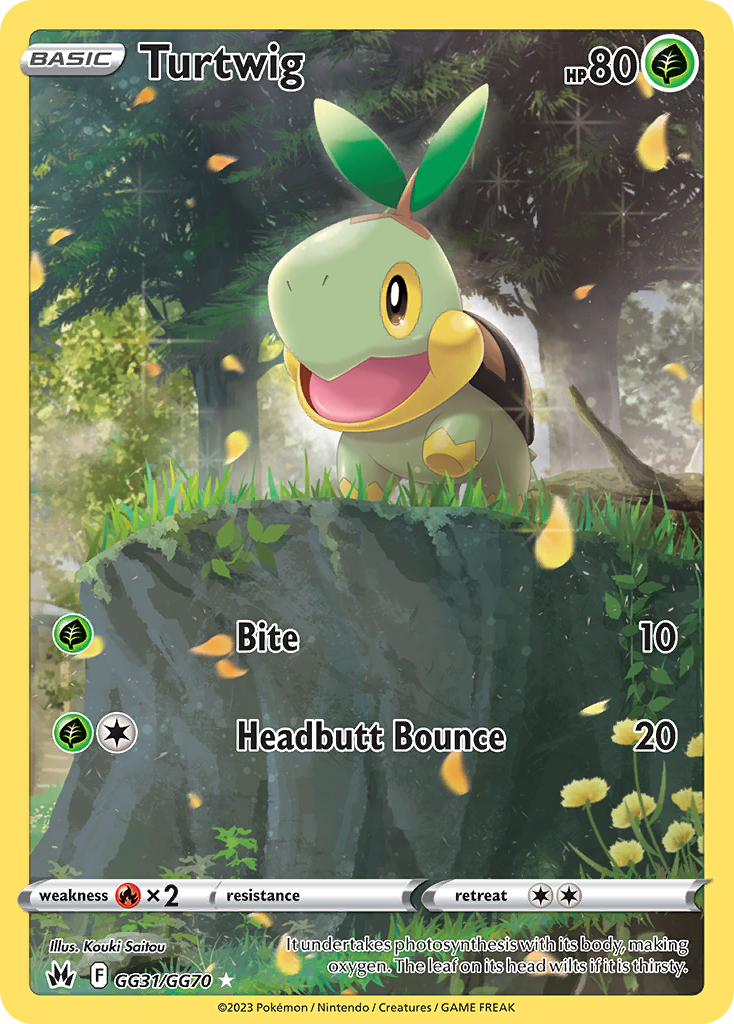 Turtwig GG31/GG70 Holo Crown Zenith Galarian Gallery Pokemon NM