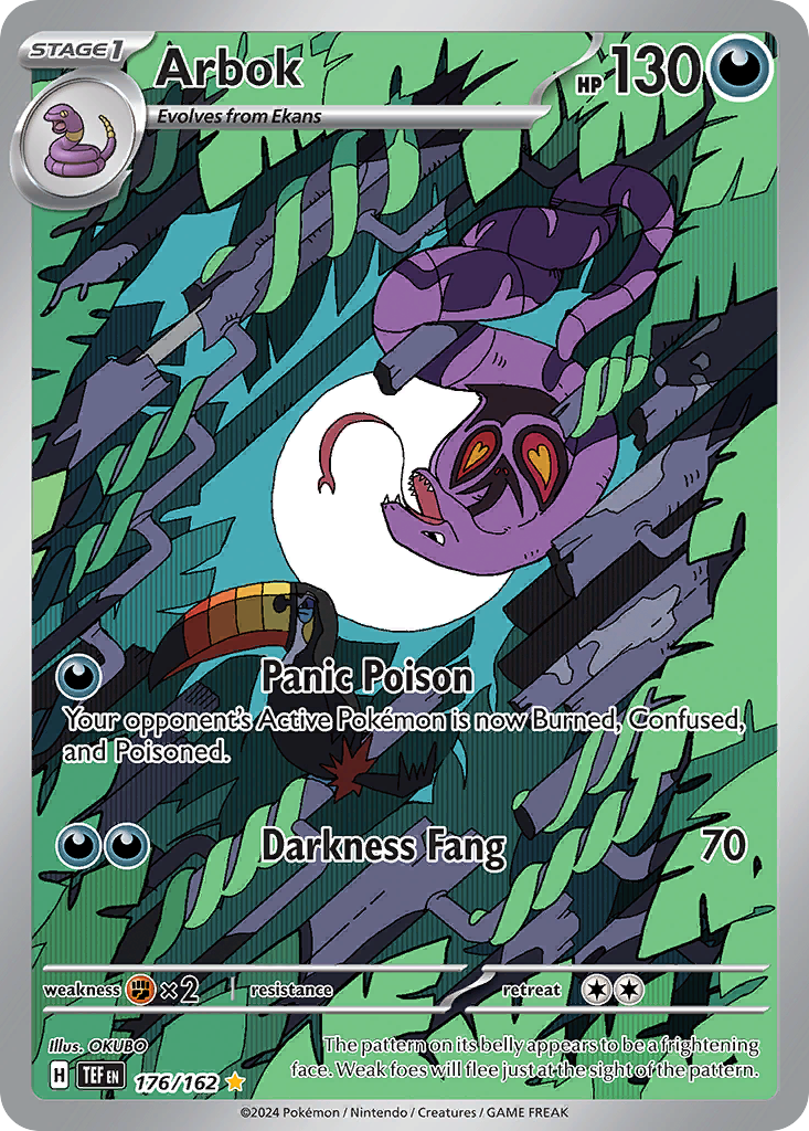 Arbok 176/162 Illustration Rare Temporal Forces Pokemon Near Mint
