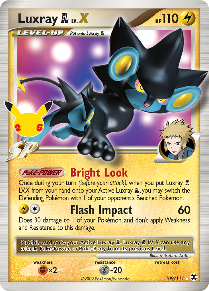Luxray GL LV.X 109/111 Celebrations: Classic Collection Pokemon NM