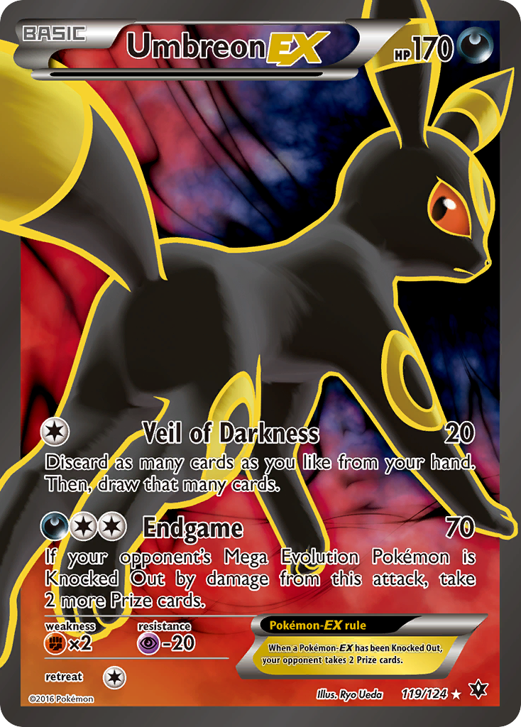 Umbreon EX 119/124 Ultra Rare Fates Collide Pokemon Near Mint