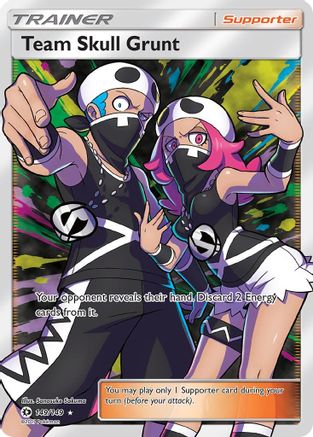 Team Skull Grunt (Full Art) 149/149 Holo Ultra Rare SM Base Set Pokemon NM