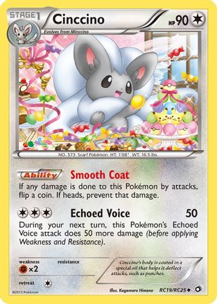 Cinccino RC19/RC25 Holo Legendary Treasures: Radiant Collection Pokemon HP