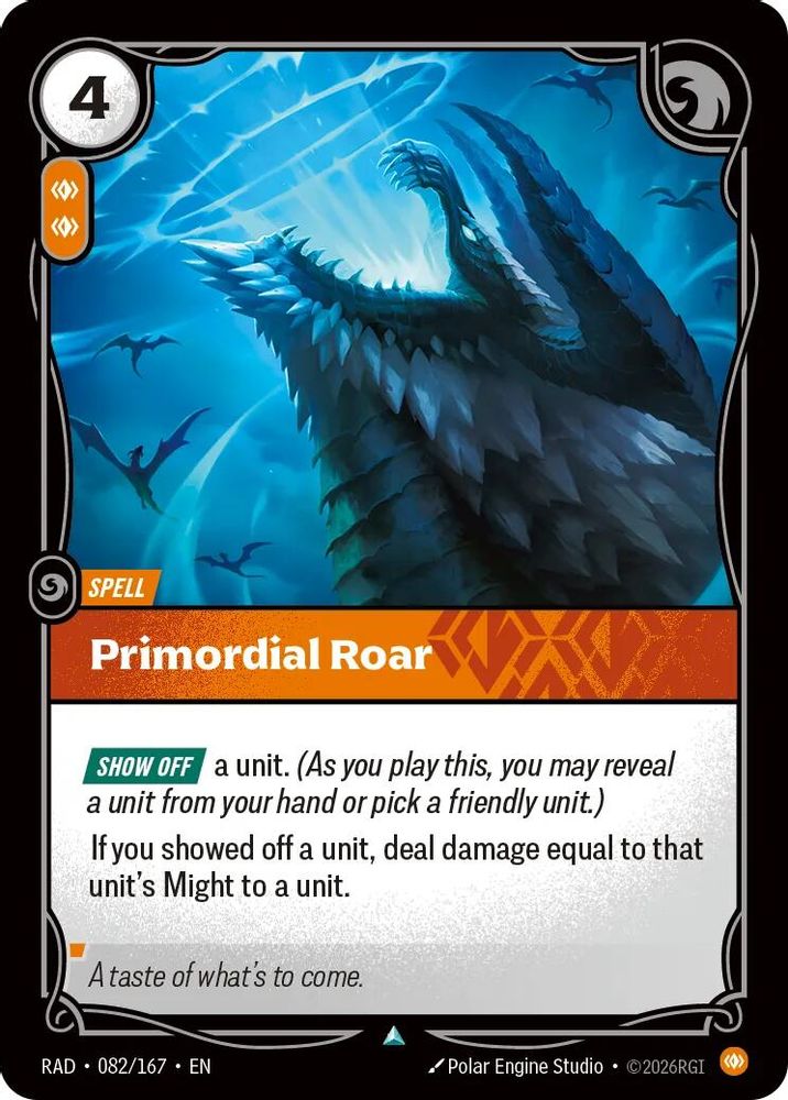 Primordial Roar 082/167 Uncommon Radiance Riftbound Near Mint