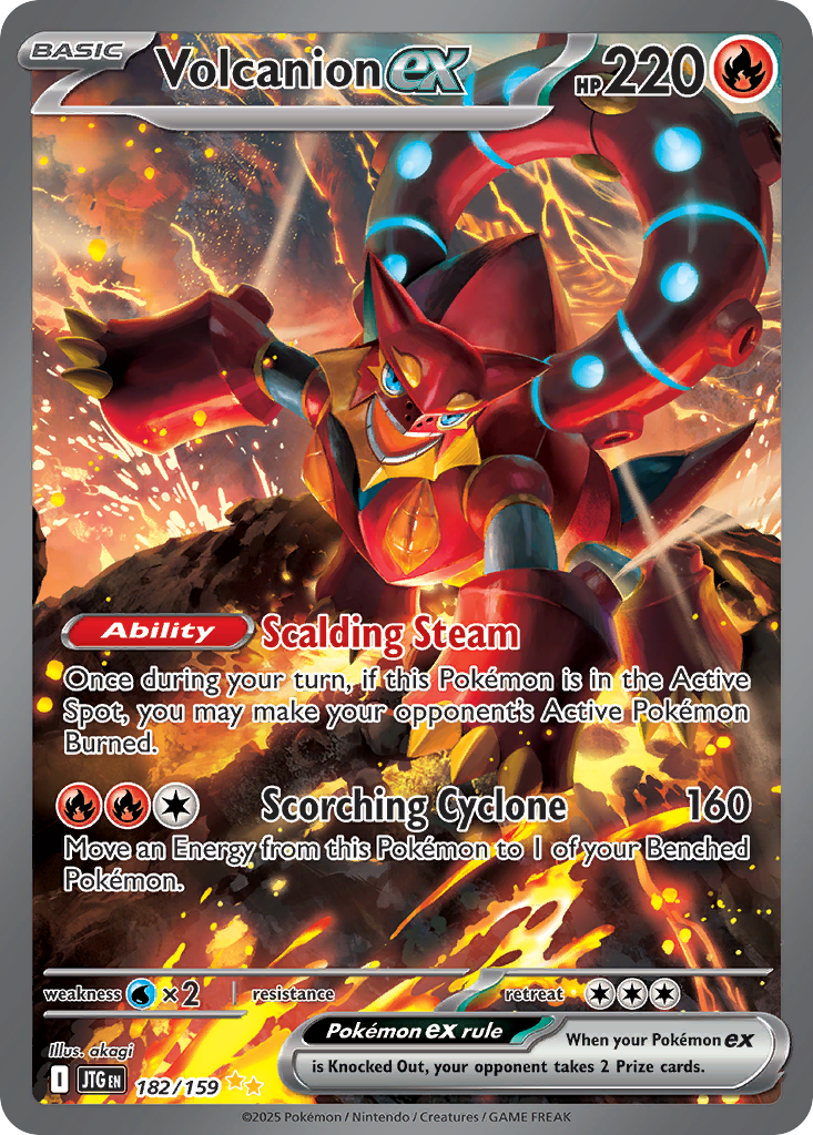 Volcanion ex 182/159 Special Illustration Rare Journey Together Pokemon Holo NM