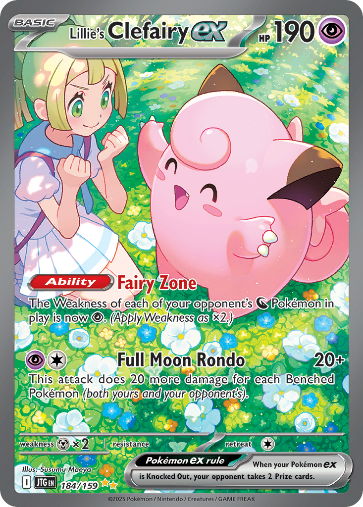 Lillie's Clefairy ex 184/159 Journey Together Pokemon Holo NM