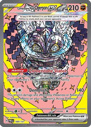 Cornerstone Mask Ogerpon ex 160/131 Holo Prismatic Evolutions Pokemon NM