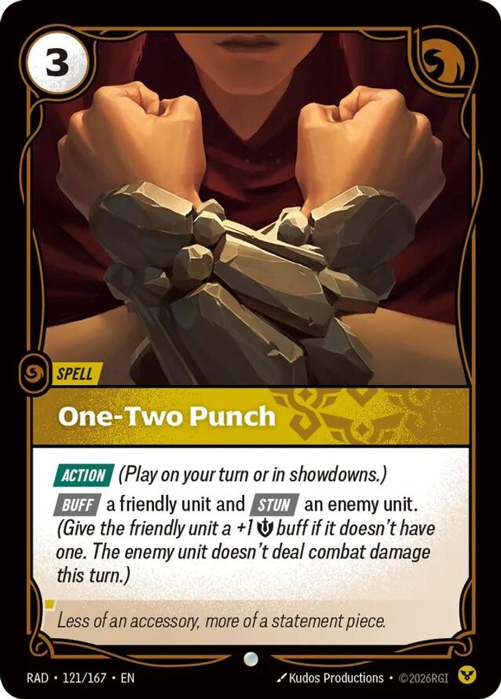 One-Two Punch 121/167 Common Radiance Riftbound Near Mint