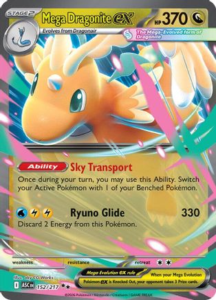 Mega Dragonite ex 152/217 Double Rare Ascended Heroes Pokemon Near Mint