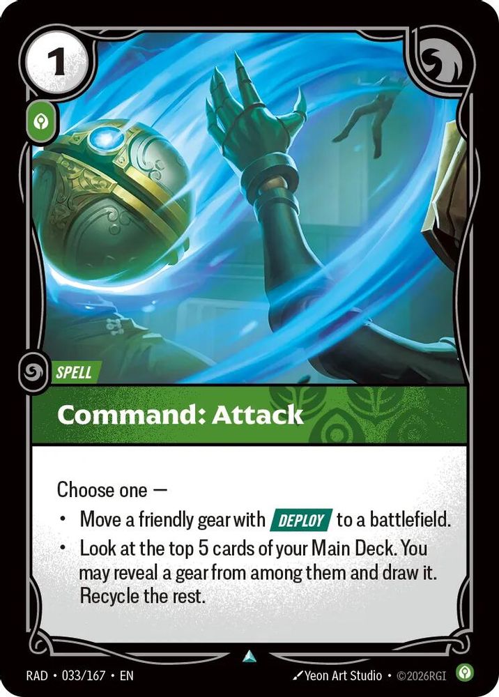Command: Attack 033/167 Uncommon Radiance Riftbound Near Mint