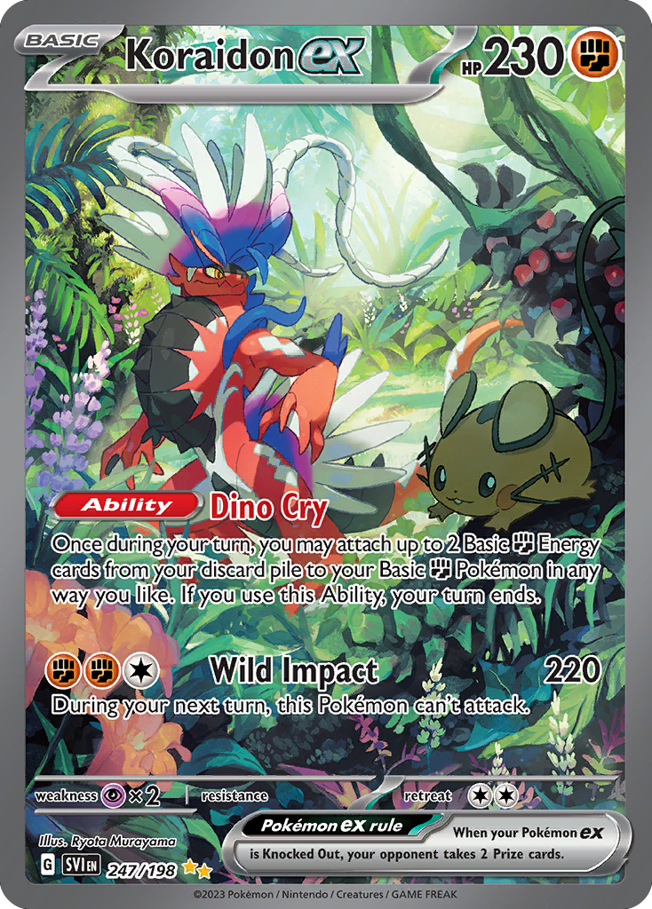 Koraidon ex 247/198 Special Illustration Rare Scarlet & Violet Pokemon Near Mint