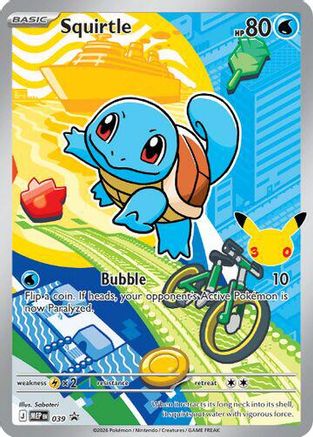 Squirtle 039 Holo Promo ME: Mega Evolution Promo Pokemon Near Mint