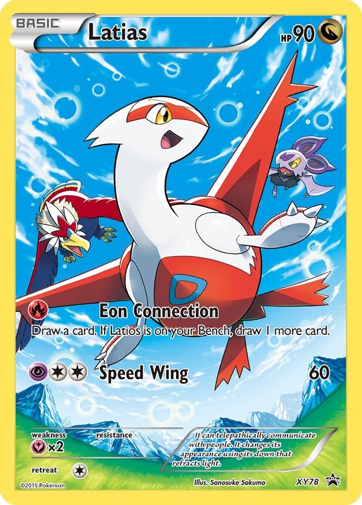 Latias (Full Art Promo) XY78 Holo Promo XY Promo Pokemon Lightly Played