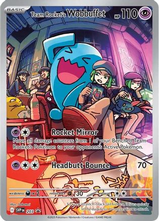 Team Rocket's Wobbuffet 203 Holo Promo Scarlet & Violet Promo Pokemon Near Mint