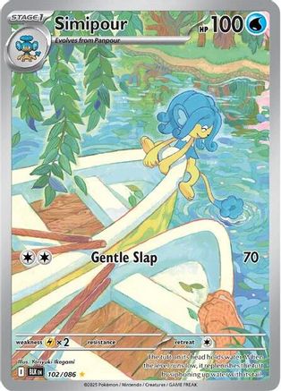 Simipour 102/086 Holo Illustration Rare Black Bolt Pokemon Near Mint