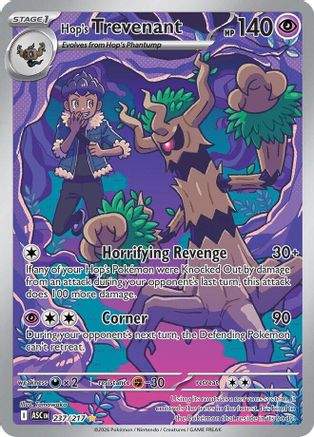 Hop's Trevenant 237/217 Illustration Rare Ascended Heroes Pokemon Near Mint