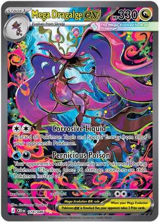 Mega Dragalge ex 118/086 Holo Special Illustration Rare Chaos Rising Pokemon NM