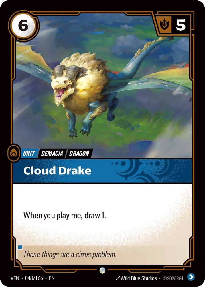 Cloud Drake 048/166 Common Vendetta Riftbound Near Mint
