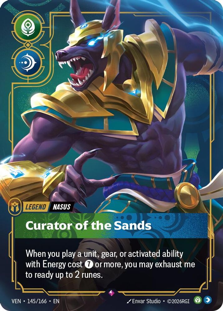 Nasus - Curator of the Sands 145/166 Rare Vendetta Riftbound Foil Near Mint