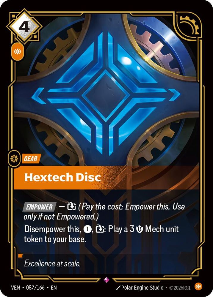 Hextech Disc 087/166 Rare Vendetta Riftbound Foil Near Mint