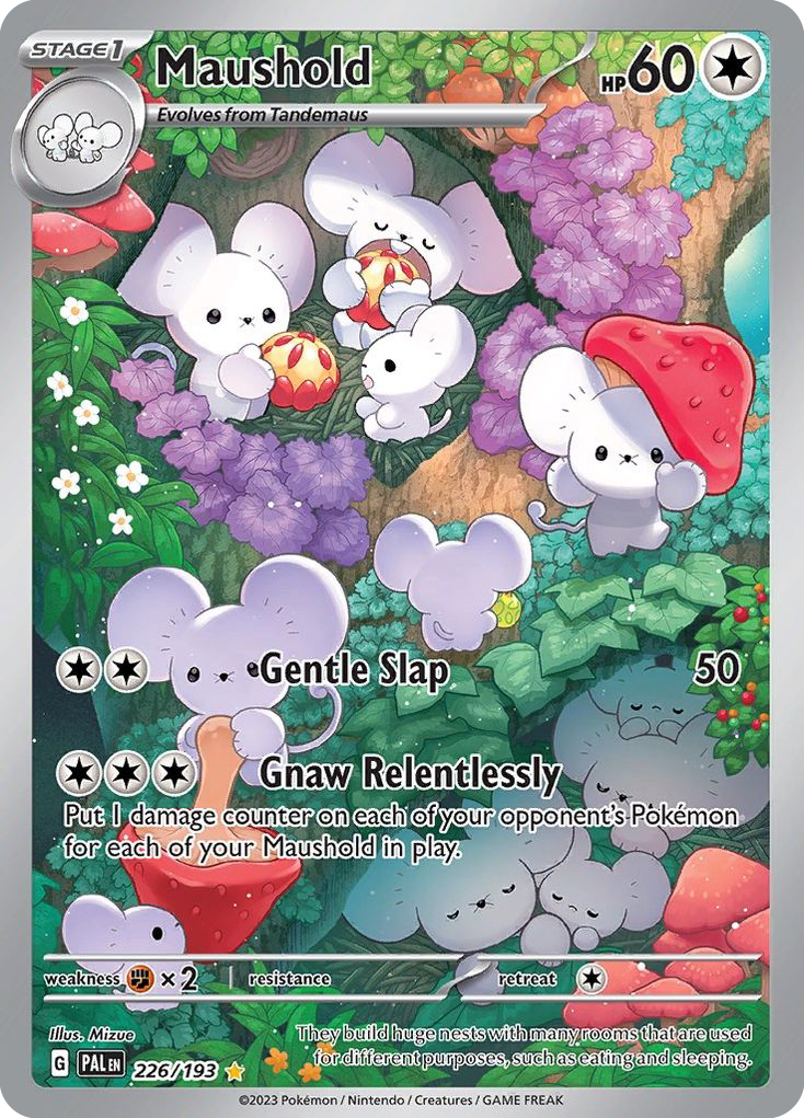 Maushold 226/193 Illustration Rare Paldea Evolved Pokemon Holo Near Mint