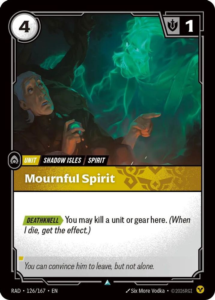 Mournful Spirit 126/167 Uncommon Radiance Riftbound Near Mint