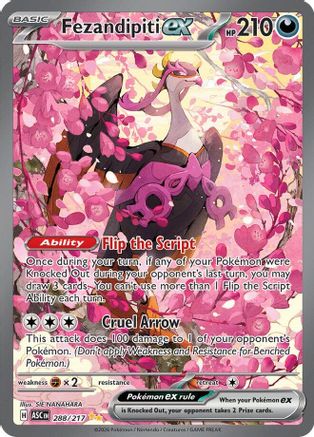 Fezandipiti ex 288/217 Special Illustration Rare Ascended Heroes Pokemon NM