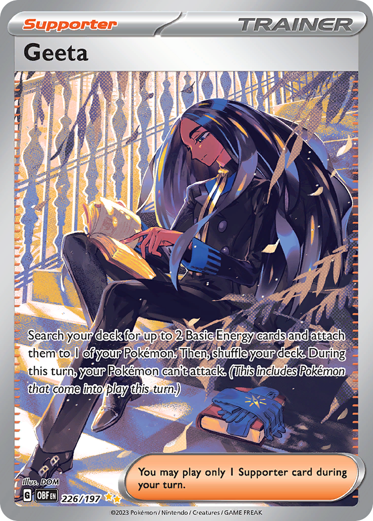 Geeta 226/197 Special Illustration Rare Obsidian Flames Pokemon Near Mint