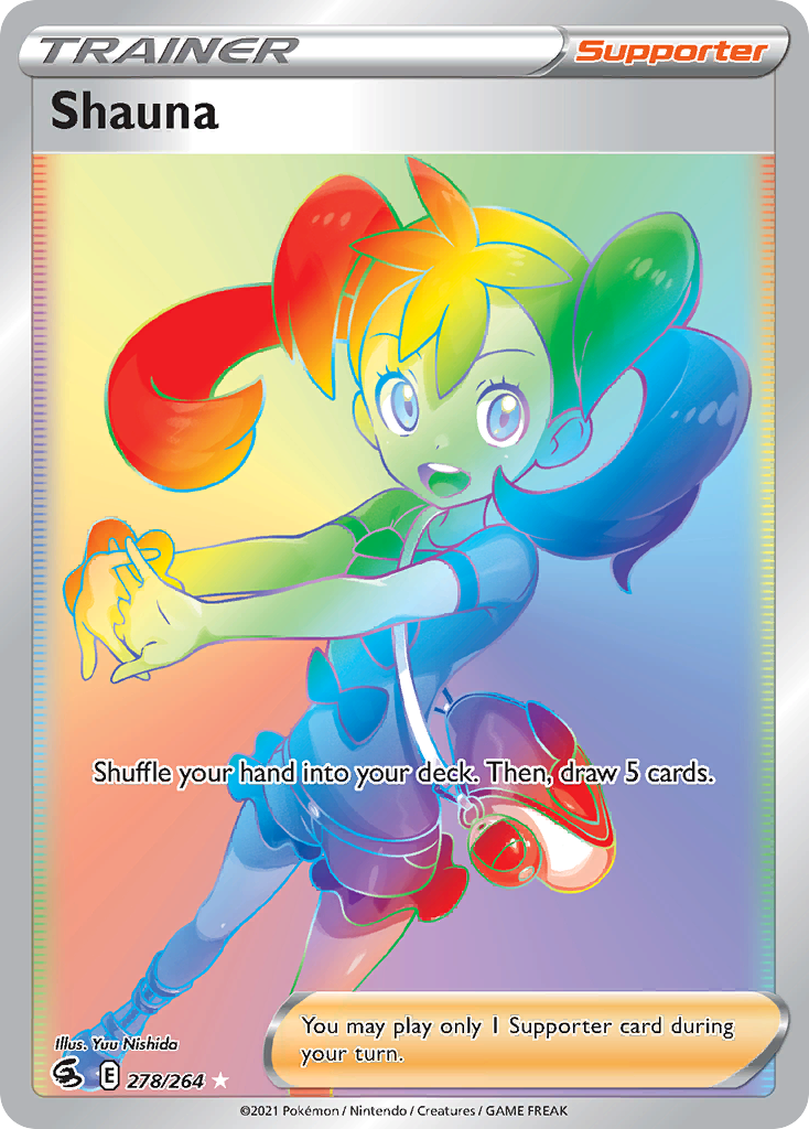 Shauna 278/264 Rainbow Rare Fusion Strike Pokemon Near Mint