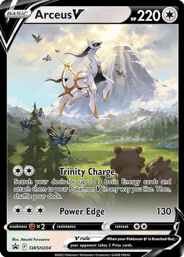 Arceus V SWSH204 Holo Promo Sword & Shield Promo Pokemon Near Mint