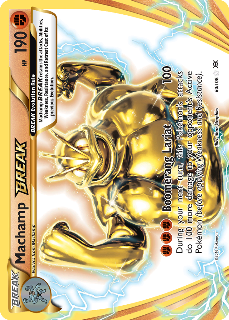 Machamp BREAK 60/108 BREAK Rare Evolutions Pokemon Holo Near Mint