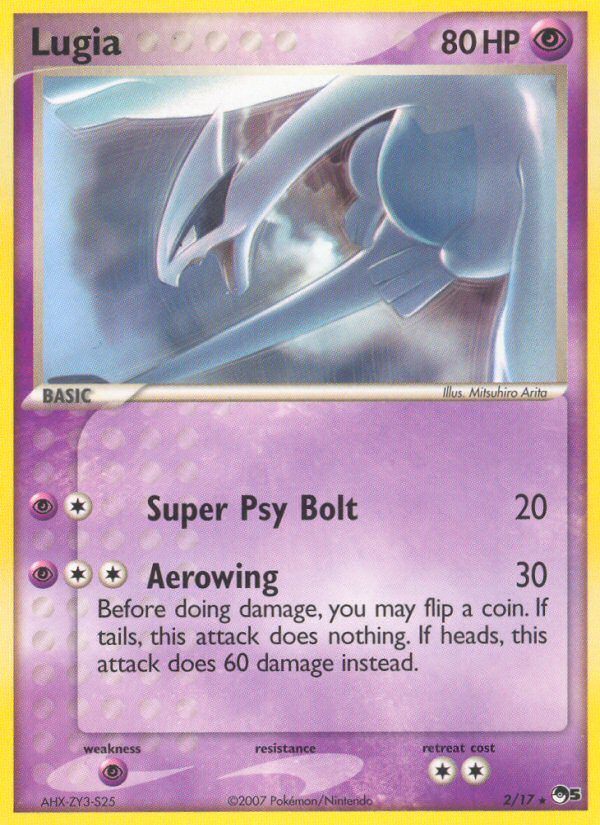 Lugia 2/17 Rare POP Series 5 Pokemon Holo Near Mint