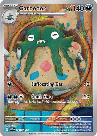 Garbodor 141/086 Illustration Rare White Flare Pokemon Near Mint