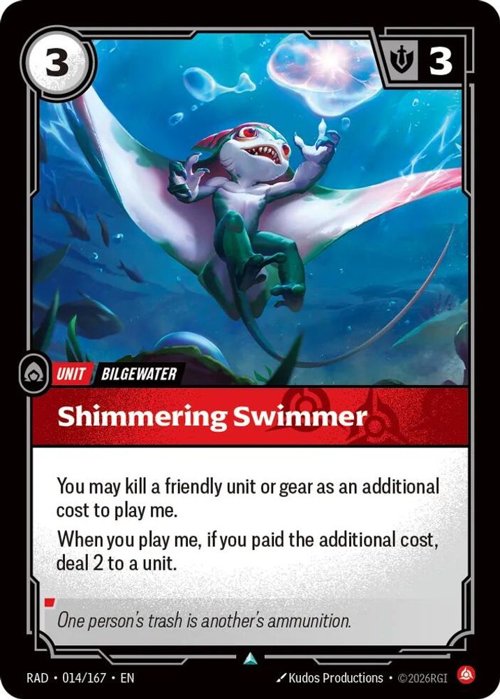 Shimmering Swimmer 014/167 Uncommon Radiance Riftbound Near Mint