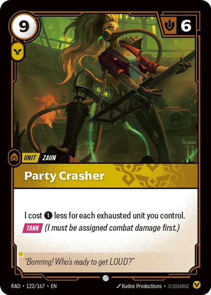 Party Crasher 122/167 Common Radiance Riftbound Near Mint