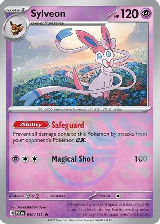 Sylveon (Master Ball Pattern) 040/131 Rare Prismatic Evolutions Pokemon NM