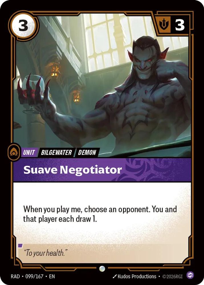 Suave Negotiator 099/167 Common Radiance Riftbound Near Mint