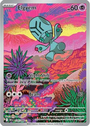 Elgyem 120/086 Holo Illustration Rare Black Bolt Pokemon Near Mint