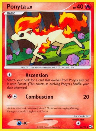 Ponyta 46/99 Uncommon Arceus Pokemon Reverse Holo Moderately Played