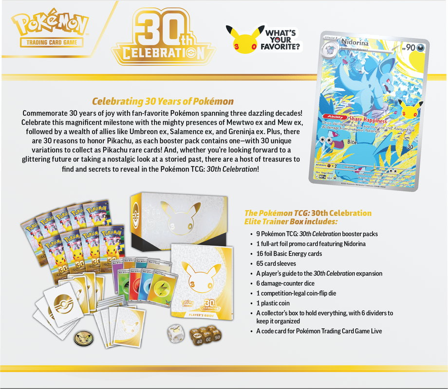 Pokemon - 30TH CELEBRATION ELITE TRAINER BOX