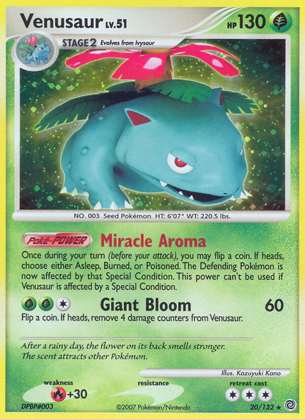 Venusaur 20/132 Holo Rare Secret Wonders Pokemon Holo Lightly Played