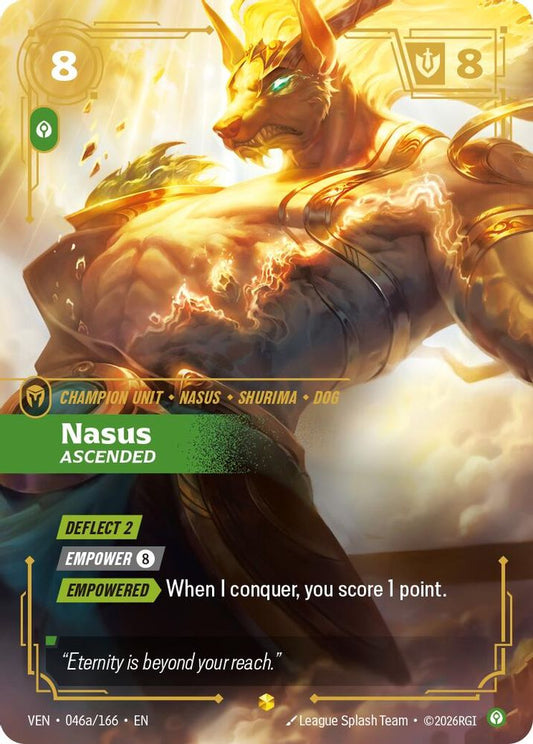 Nasus, Ascended (Alternate Art) 046A/166 Epic Vendetta Riftbound Foil Near Mint