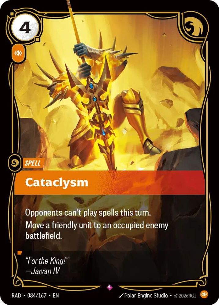 Cataclysm 084/167 Rare Radiance Riftbound Foil Near Mint