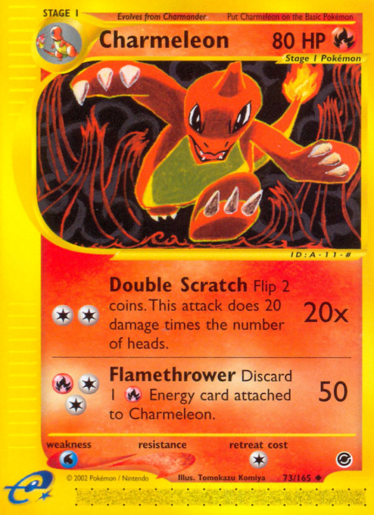 Charmeleon 73/165 Uncommon Expedition Base Set Pokemon Lightly Played