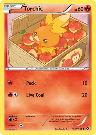 Torchic RC5/RC25 Holo Common Legendary Treasures: Radiant Collection Pokemon MP