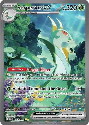 Serperior ex 164/086 Holo Special Illustration Rare Black Bolt Pokemon Near Mint
