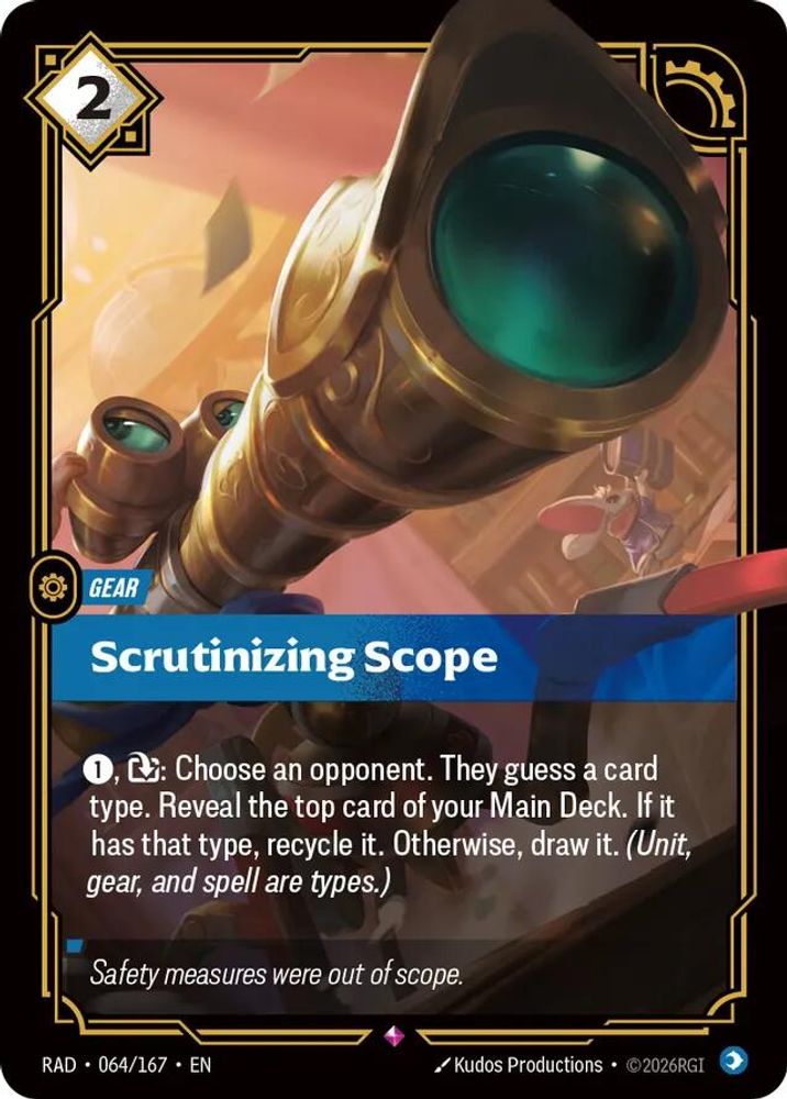 Scrutinizing Scope 064/167 Rare Radiance Riftbound Foil Near Mint