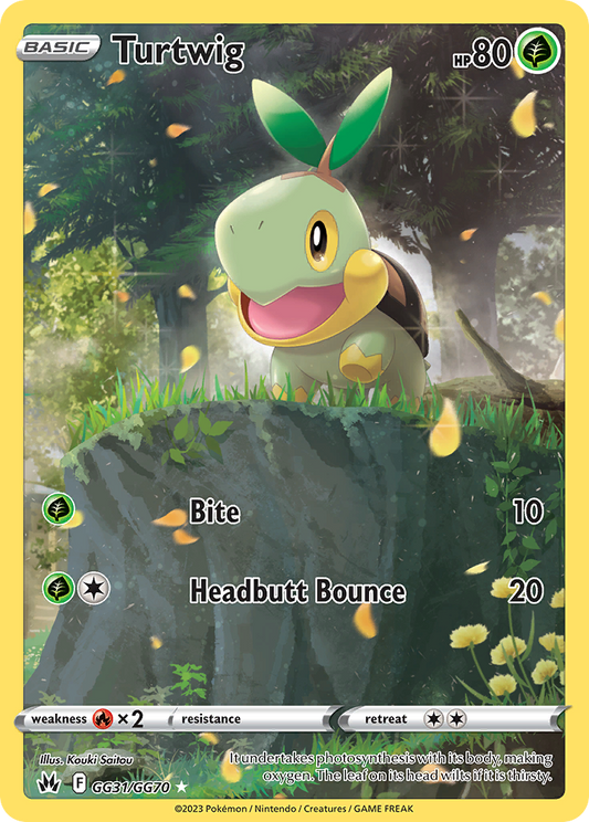 Turtwig GG31/GG70 Holo Crown Zenith Galarian Gallery Pokemon NM