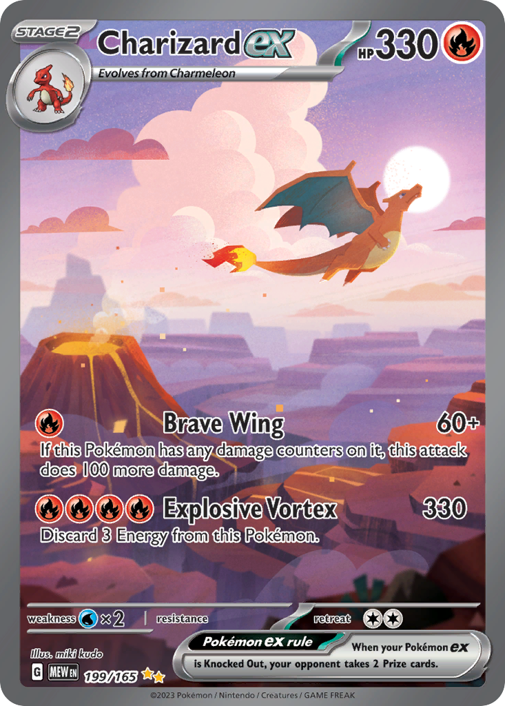 Charizard ex 199/165 Special Illustration Rare 151 Pokemon Near Mint