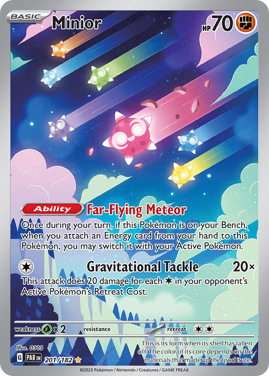Minior 201/182 Illustration Rare Paradox Rift Pokemon Holo Near Mint